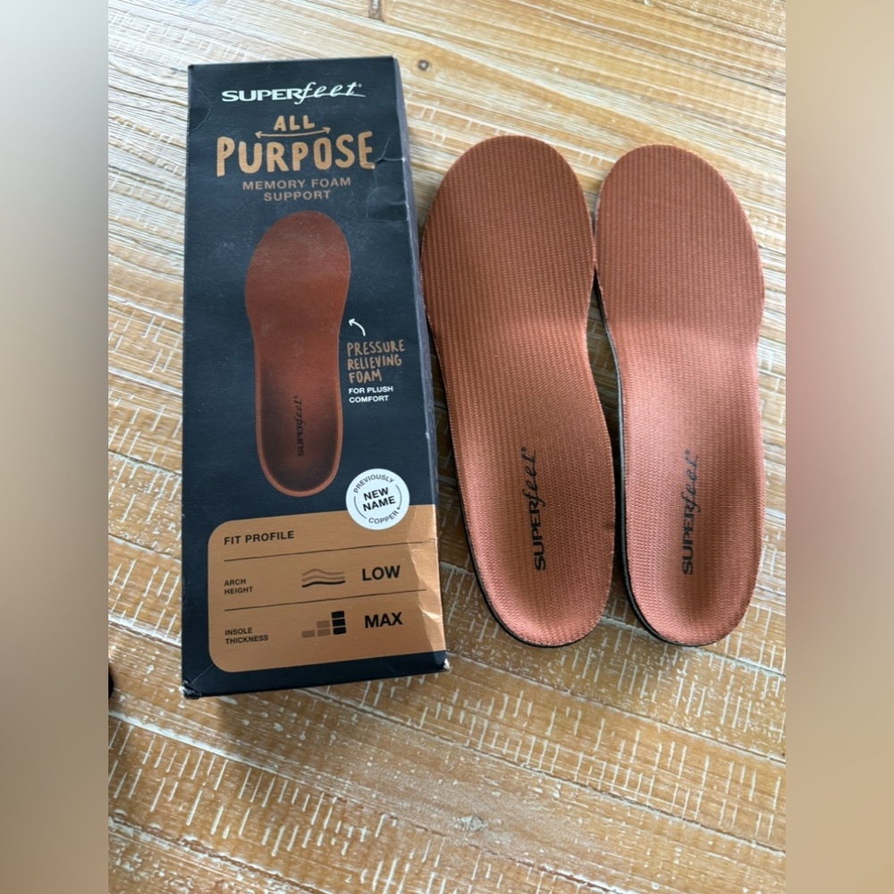 NWOT Superfeet All Purpose Memory Foam Support